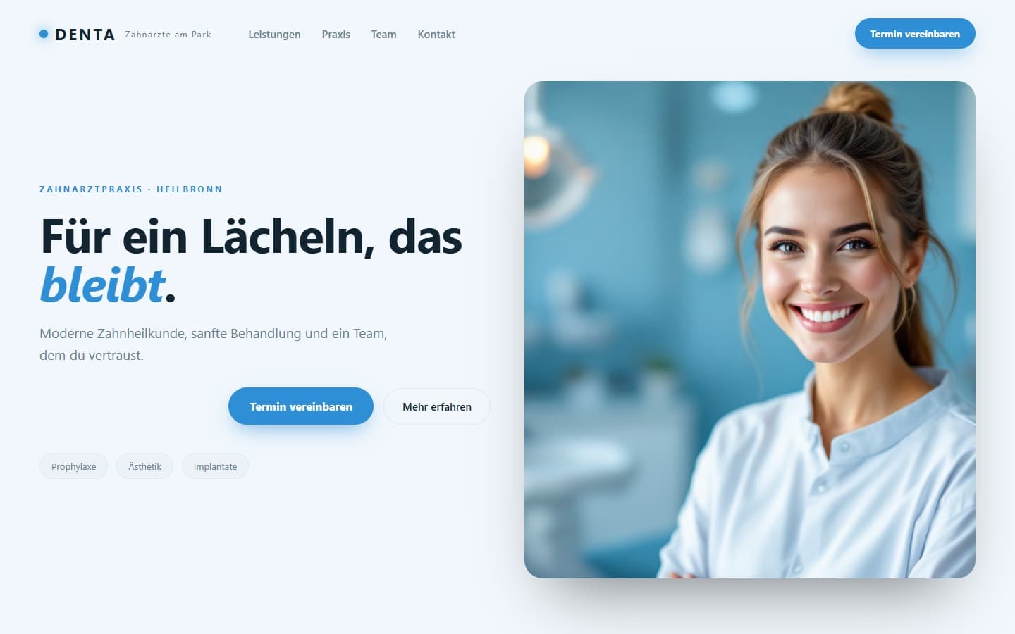 Demo-Website für Therapie & Praxis — in Nyxor gebaut