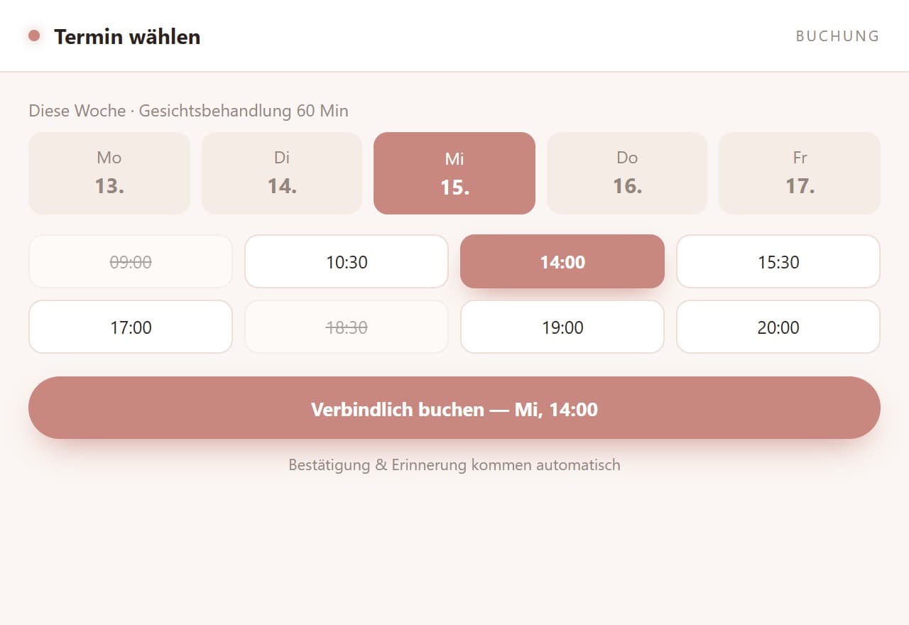 Buchung & Termine